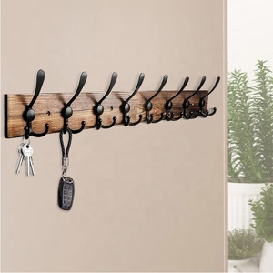 Mộc Mạc dài áo khoác lớn giá treo tường giá treo áo khoác với 8 móc trang trại áo treo tường cho lối vào phòng bùn - Product Image 6