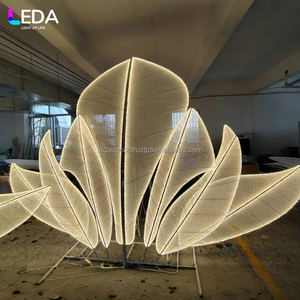 LEDA Impresionante estilo de pluma LED dorada Decoración DE BODA Ideal para el estilo del evento del festival - Product Image 1