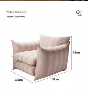 लिविंग रूम के लिए <span class=keywords><strong>2026</strong></span> गीडो nordic सरल फैशनेबल स्ट्रिप कपड़े एकल सोफा - Product Image 5