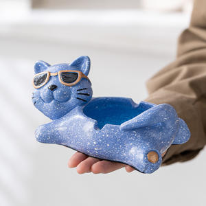 Posacenere a forma di <span class=keywords><strong>gatto</strong></span> creativo personalizzato in ceramica all'ingrosso unico per <span class=keywords><strong>il</strong></span> fumo - Product Image 3