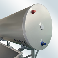 Chauffe-eau solaire thermique durable 300L à revêtement émaillé, pressurisé, à plaque plate intégrée, pour usage industriel, extérieur, VR et domestique