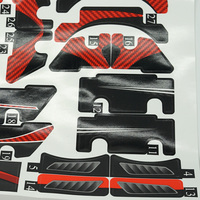Autocollants de moto à l'échelle 1/12 en fibre de carbone résistante à la chaleur avec impression personnalisée, texture effet carbone, kit complet pour carrosserie