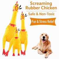 Jouet pour chien en vinyle, poulet en caoutchouc rigolo qui couine, jouet à mâcher pour animaux, cadeau pour animaux, vente chaude, best-seller, boîte surprise