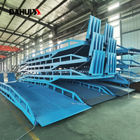 Rampe de chargement mobile CE pliable en acier au carbone de marque DAHUI avec pneus pleins 8T 10T 12T 15T, pont de chargement de conteneurs, plateforme de chargement, planche de chargement