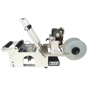 Tragbare manuelle Etikett ier maschine mit Datumscodierer-Farbband drucker und selbst klebender Kennzeichnung für runde Flaschen - Product Image 2