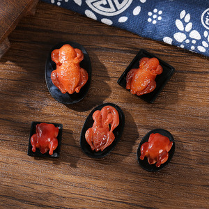 Aimants de réfrigérateur en résine en forme de canard rôti miniature, lot de 5, décoration du Nouvel An chinois, design moderne en forme d'animal - Product Image 1