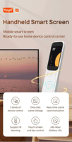 Télécommande portative WiFi Tuya avec écran tactile HD BLE IR et base de charge sans fil pour appareils domestiques intelligents