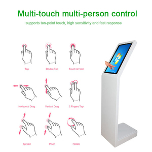 Factory 21.5 Inch Standing Floor Self Service Machine Digital Information <strong>Interactive</strong> <strong>Touch</strong> Kiosk Machine L Type Display - Product Image 3