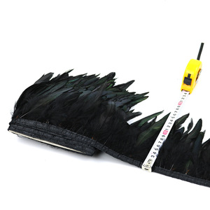 Garniture de frange de plumes de poulet en plumes de coq d'approvisionnement d'usine avec du ruban adhésif pour une couture et un artisanat faciles - Product Image 6