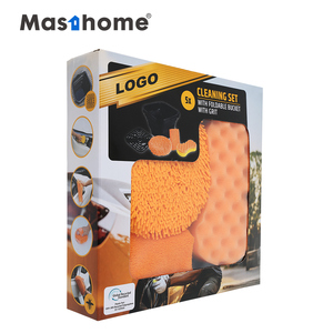 <span class=keywords><strong>Kit</strong></span> de lavage de <span class=keywords><strong>voiture</strong></span> 5 pièces certifié GRS avec seau pliable, éponge de lavage, serviette en microfibre et serviettes de séchage - Product Image 1