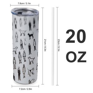 Vaso Térmico de Acero Inoxidable de 20oz con Diseño Personalizado, Taza Aislada y Resistente para Bebidas - Product Image 1