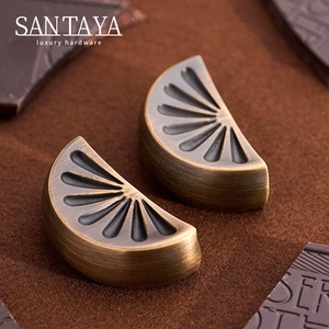 Santaya <strong>Antique</strong> Brushed Brass Handles Orange-shaped for Kitchen Cabinets Bedroom Wardrobe <strong>Drawer</strong> <strong>Knobs</strong> and Furniture Handle - Product Image 6