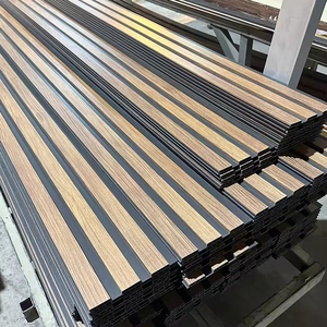 Panel Dinding Beralur WPC <span class=keywords><strong>PVC</strong></span> Tahan Air 160*24/22 MM untuk Penggunaan Dalam/Luar Ruangan Dekorasi Hotel Instalasi Interlocking Modern - Product Image 1