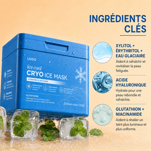 Masques en tissu hydratants et apaisants pour le visage, à absorption rapide, enrichis en exosomes et collagène, pour tous types de peaux, effet éclaircissant et rafraîchissant naturel. - Product Image 2