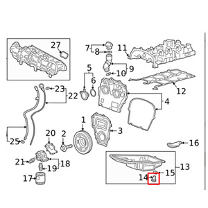 Oil Pan Drain <b>Plug</b> 55501526 For Buick Chevrolet Cadillac Nylon With Rubber Ring <b>Replacement</b> Part - Product Image 1