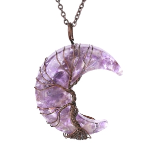 Haute Qualité Naturel Lumineux Sailor Moon Phases Pendentif Collier Long Lien Chaîne Clé Forme Mariages Autre Avec Diamant Perle - Product Image 3