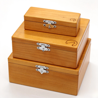 Coffret Cadeau de Luxe en Bois Personnalisé avec Logo, Boîte de Rangement en Bois Naturel avec Charnière et Fermoir Métallique pour Bijoux et Montres
