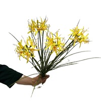 Lys artificiel réaliste Lycoris Radiata à tige unique en plastique, fleur de lys araignée faite à la main pour la décoration florale de mariage