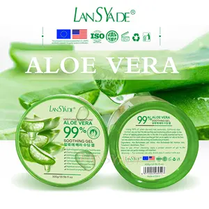 Gel d'aloe vera pur biologique de Corée en gros, 300g, crème hydratante et éclaircissante pour le visage, gel apaisant, réparation solaire, <span class=keywords><strong>masque</strong></span> de nuit frais et gelatiné - Product Image 1
