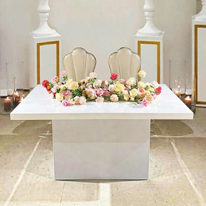 Mesa de Comedor Moderna de Metal para Novios, Romántica, Elegante, para el Hogar, Hotel, Eventos al Aire Libre, Apartamento, Personalizable - Product Image 1