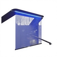 Fuente de cascada moderna para piscina interior comercial, adorno de jardín, cascada de pared con luz LED