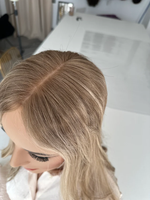 Perruque Lace Front en Cheveux Européens Vierges Ondulés Naturels, avec Doublure en Soie, Sans Colle, à Petits Nœuds, pour Femmes Souffrant de Perte de Cheveux