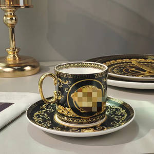 Ensemble de tasses et assiettes en céramique de luxe nordique moderne avec tasses en porcelaine fine, écologiques, pour la maison, les voyages, le thé et le café, idéal comme cadeau - Product Image 6