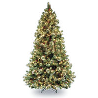 Sapin de Noël décoré de 4 à 7 pieds, décorations de Noël de qualité supérieure, sapin de Noël artificiel vert réaliste décoré avec une base robuste