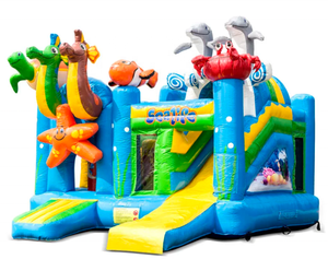 Castillo hinchable para niños, juguete de Tobogán, Mundo Marino, Multi juego - Product Image 1