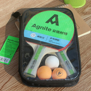 Agnite <b>Table</b> <b>Tennis</b> Racket <b>Set</b> With 3 Balls Shakehand Grip For Fitness Training - Product Image 2