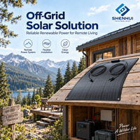 Panneau solaire flexible léger de 120 W, module photovoltaïque pour station d'alimentation portable, camping, camping-car et sauvegarde d'énergie d'urgence