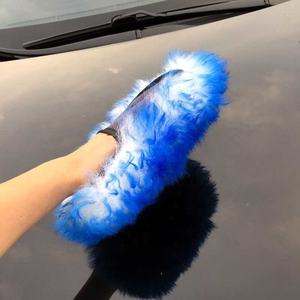 Hot bán tự động sản phẩm chăm sóc trắng màu xanh một bên len <span class=keywords><strong>Mitt</strong></span> xe làm sạch sự mềm mại da cừu rửa <span class=keywords><strong>MITT</strong></span> - Product Image 5