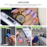 En Stock Llavero NFC Impermeable de 13.56Mhz con Resina Epoxi, Programable para Redes Sociales