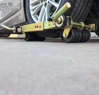 Patins de dépannage robustes en acier pour dégagement d'obstacles, sangles à cliquet 4 tonnes pour outils de réparation automobile et déplacement d'urgence de véhicules