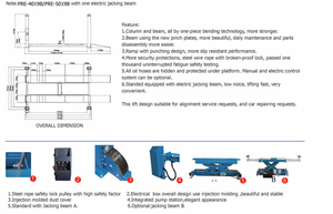 Sollevatore Auto 5T/8T/10T/12T/15T, Elevatore a 4 Colonne per Auto, Attrezzatura per Officina con Macchina per Allineamento Ruote - Product Image 3