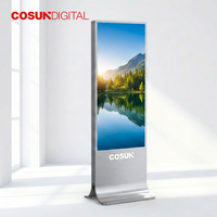 Écran LED numérique sur pied pour intérieur, haute luminosité, personnalisé, indice de protection IP65, fonctionnalité SDK pour la publicité en magasin de détail