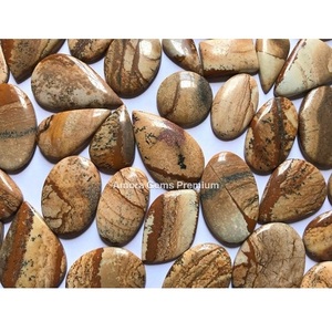 Imagen Natural Jasper mezcla forma cabujón piedra preciosa suelta para la fabricación de joyas tono tierra piedra pulida perfecta para anillos colgantes - Product Image 4