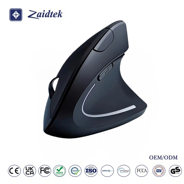 Star C886 Rechargeable Vertical Wireless Mouse with Buttons for 2.4G Dual Mode Right-Handed Ergonomic Laptop Use