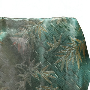 Revêtement mural en acier inoxydable ultra-fin, ignifuge, tissé jacquard métallique à motif bambou oriental, texture distinctive - Product Image 5