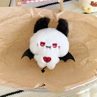 Porte-clés en peluche chauve-souris vampire pâle, 4 pouces, mignon et câlin, idéal pour les enfants, prix de carnaval, vente en gros