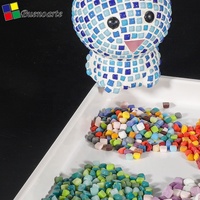 200g 4,8mm Mosaïque de verre recyclé moderne mini carrée, tesserae en vrac, matériel de bricolage pour l'art, les loisirs créatifs, marque Buenoarte