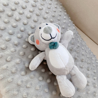Nouvelle Couverture d'été douce et unie pour enfants, motif dessin animé moderne, en polaire pour nouveau-né, personnalisable, double face en Minky à pois pour bébé