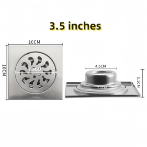 Nhà máy bán khác nhau vuông cống sàn phù hợp vuông thép không gỉ đa chức năng chống tắc nghẽn và chống mùi cống sàn - Product Image 5