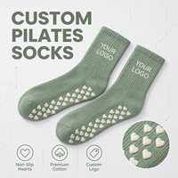 Chaussettes de sport antidérapantes en tricot personnalisées pour le yoga, le fitness et le Pilates pour femmes