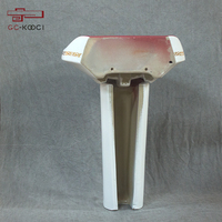 Vente chaude Design Moderne Rouge Sanitaire Salle De Bains Lavabo Ovale Lavabo Piédestal Bassin Monotrou Robinet Montage pour Hôtels