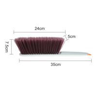 Brosse de nettoyage en plastique durable avec poils doux pour éliminer la poussière des meubles, longueur 35 cm
