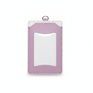 Porte-cartes de visite classique en cuir PU violet avec support de téléphone, logo personnalisé, cadeau d'entreprise - Product Image 2