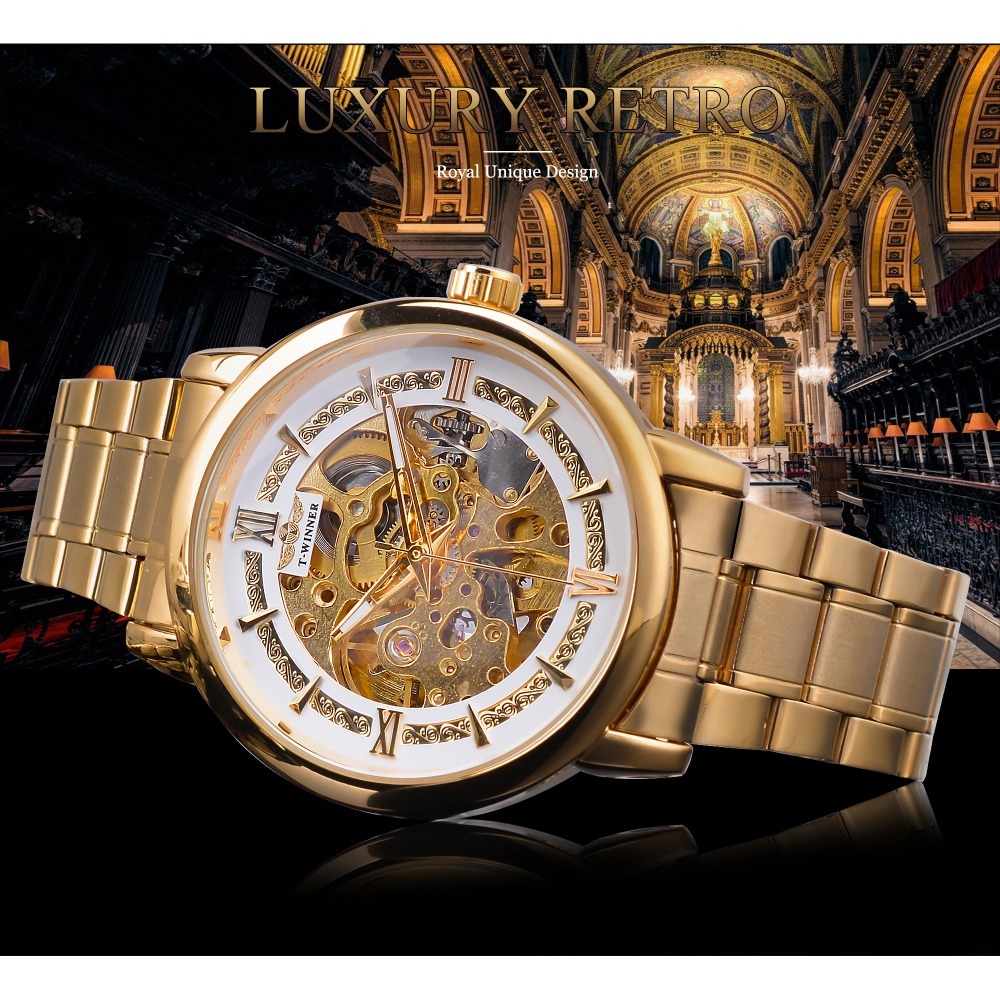 Orologio Uomo Automatico WINNER, Acciaio, Cassa 40mm, Quadrante Nero, Modello W187201-1