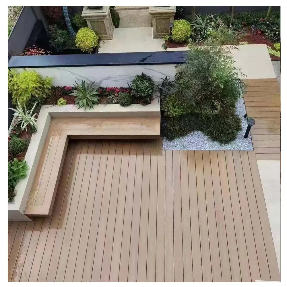 Ventes directes d'usine plancher extérieur nouveau plancher de jardin en WPC imperméable et anti-corrosion respectueux de l'environnement