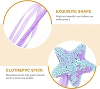 Baguettes féeriques pour filles Halloween Cosplay Baguettes de fête Étoile brillante Bâton de fée Baguettes magiques pour douches Fête d'anniversaire